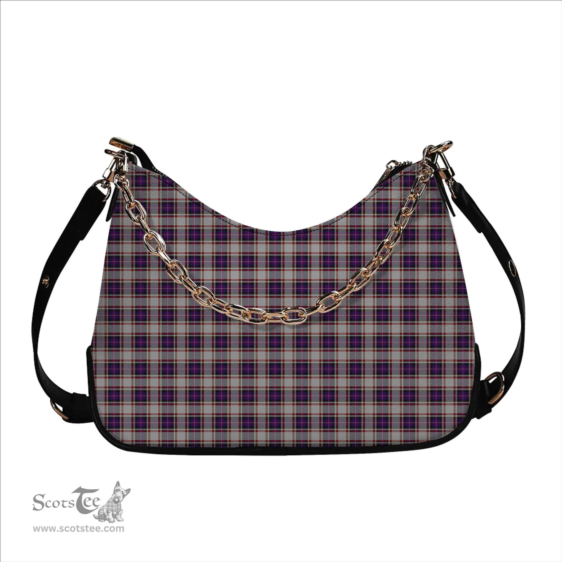 ScotsTee Shop Scottish Bruce of Kinnaird Dress (Dance) Tartan Handbag Women's Shoulder Bag With Chain