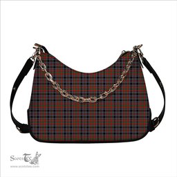 ScotsTee Shop Scottish Borthwick Ancient Tartan Handbag Women's Shoulder Bag With Chain