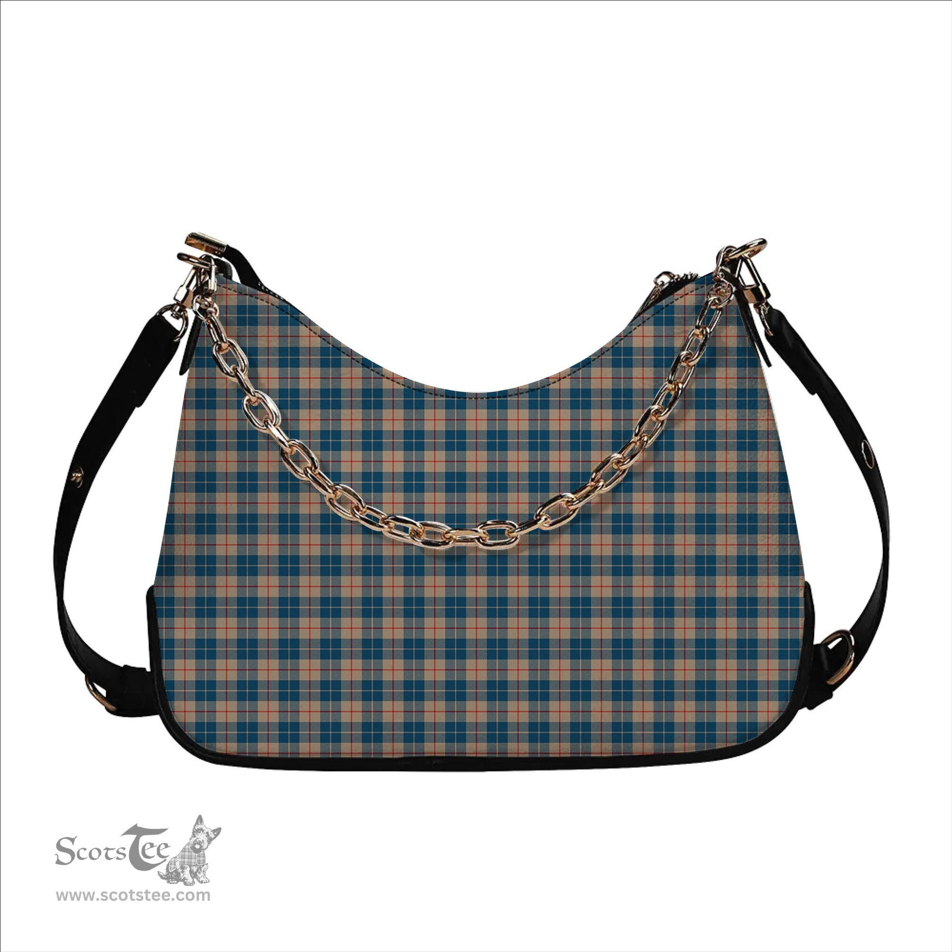ScotsTee Shop Scottish Barclay Hunting #2 Modern Clan Tartan Handbag Women's Shoulder Bag With Chain