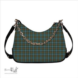 ScotsTee Shop Scottish Brisbane Modern Tartan Handbag Women's Shoulder Bag With Chain