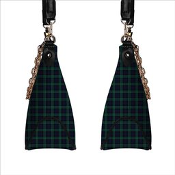 ScotsTee Shop Scottish Black Watch Modern Clan Tartan Handbag Women's Shoulder Bag With Chain
