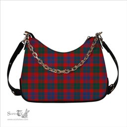 ScotsTee Shop Scottish Black Watch Pipe Band Modern Tartan Handbag Women's Shoulder Bag With Chain