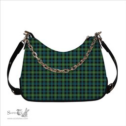 ScotsTee Shop Scottish Baillie of Polkemmet Ancient Tartan Handbag Women's Shoulder Bag With Chain