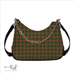 ScotsTee Shop Scottish Buchanan Ancient Clan Tartan Handbag Women's Shoulder Bag With Chain