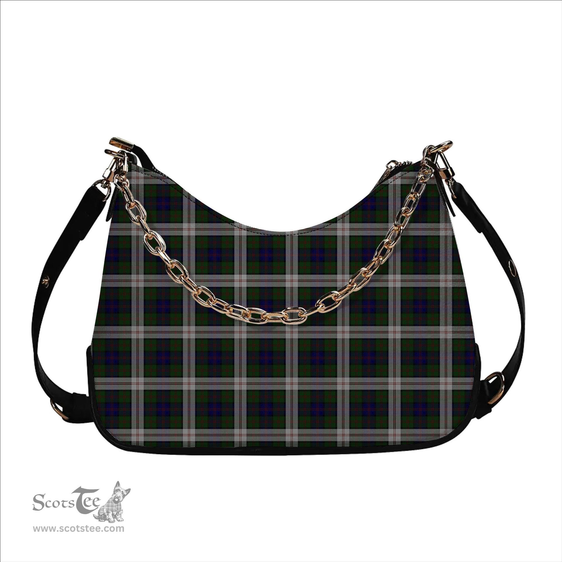 ScotsTee Shop Scottish Blair Dress Tartan Handbag Women's Shoulder Bag With Chain