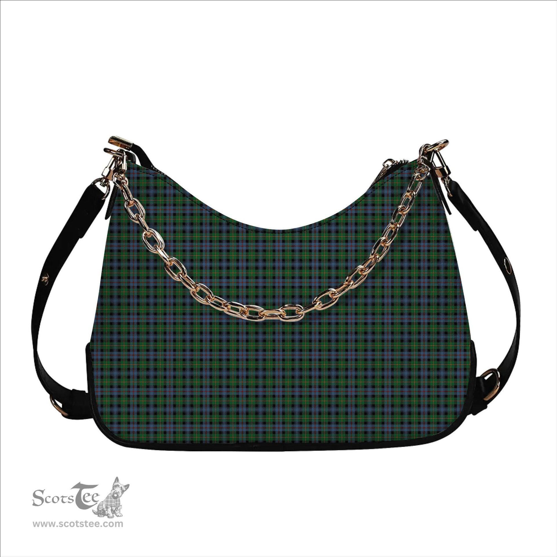 ScotsTee Shop Scottish Baillie of Lamington Ancient Clan Tartan Handbag Women's Shoulder Bag With Chain
