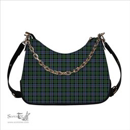 ScotsTee Shop Scottish Black Watch Coarse Kilt Ancient Tartan Handbag Women's Shoulder Bag With Chain