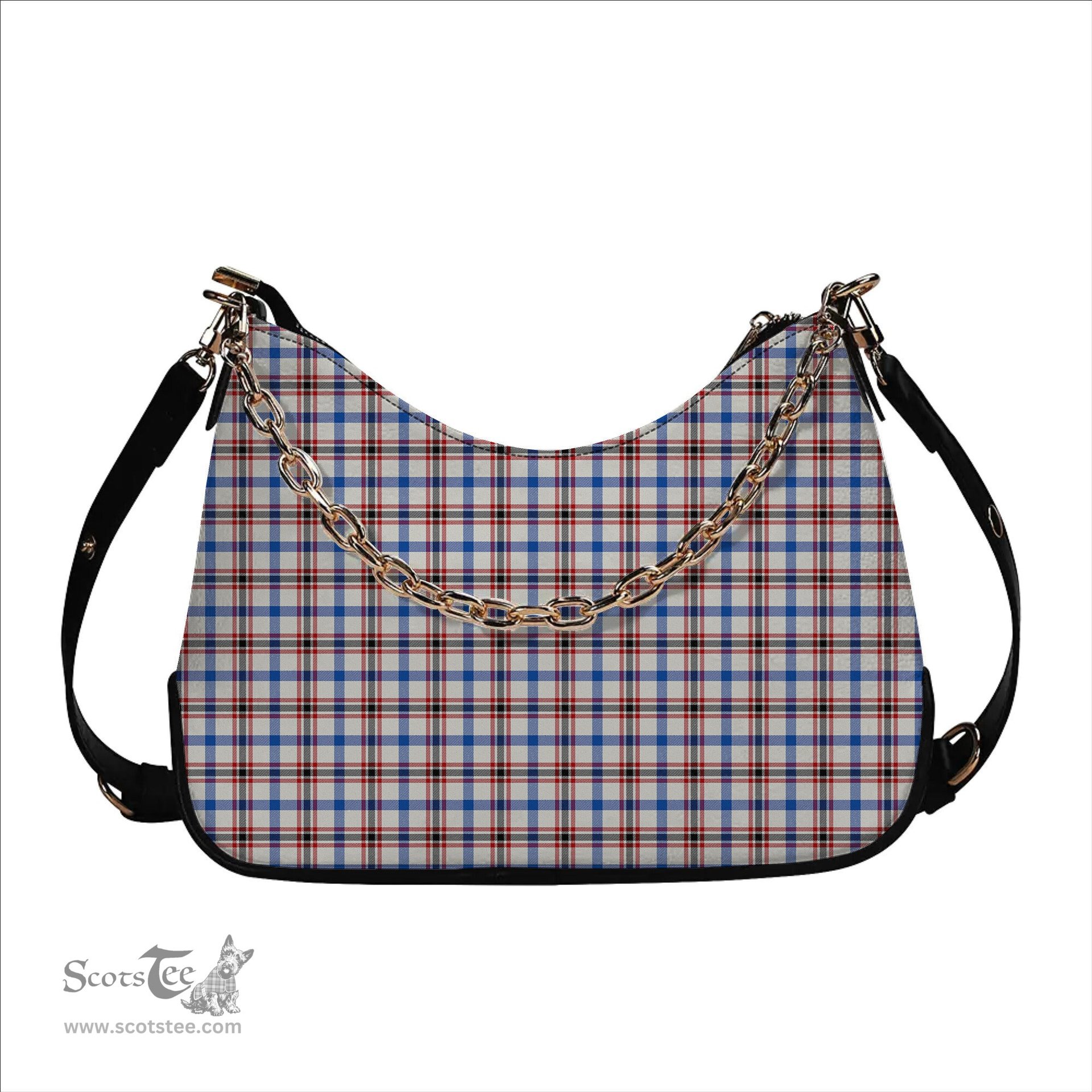 ScotsTee Shop Scottish Boswell Dress Modern Tartan Handbag Women's Shoulder Bag With Chain