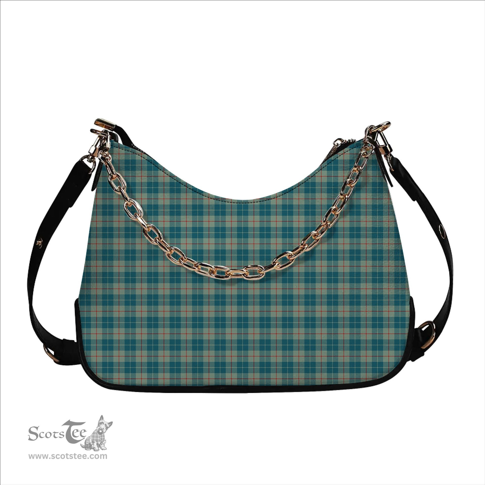 ScotsTee Shop Scottish Barclay Hunting #2 Ancient Clan Tartan Handbag Women's Shoulder Bag With Chain