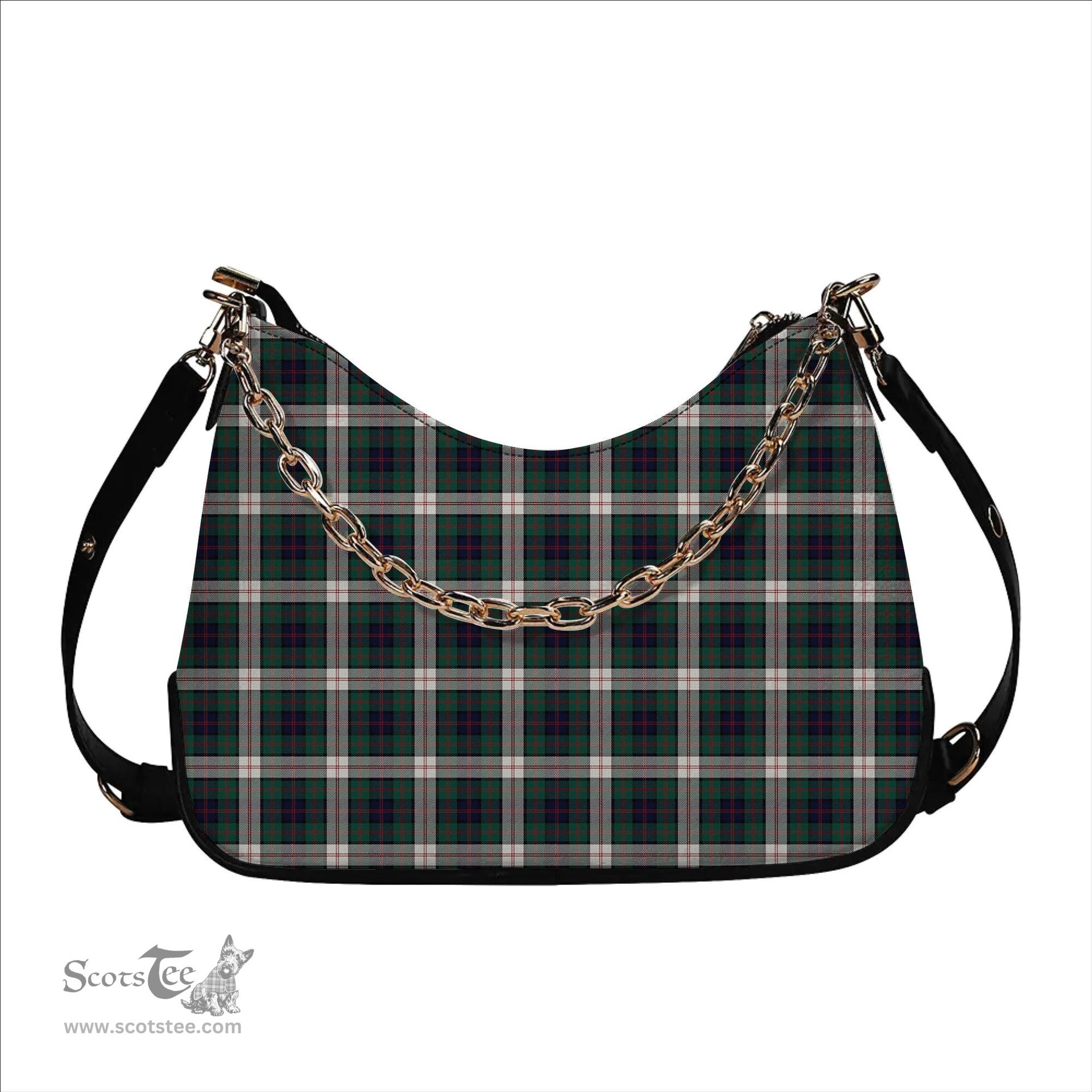 ScotsTee Shop Scottish Blair Dress Modern Tartan Handbag Women's Shoulder Bag With Chain