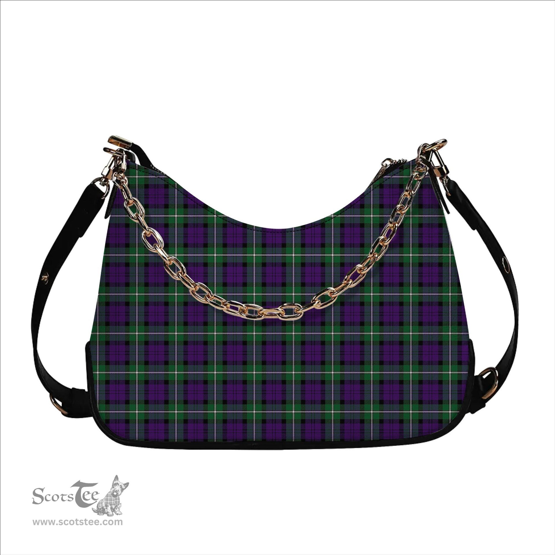 ScotsTee Shop Scottish Baillie Highland Society Ancient Tartan Handbag Women's Shoulder Bag With Chain