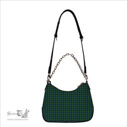 ScotsTee Shop Scottish Black Watch Ancient Clan Tartan Handbag Women's Shoulder Bag With Chain