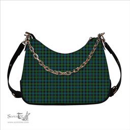 ScotsTee Shop Scottish Black Watch Ancient Clan Tartan Handbag Women's Shoulder Bag With Chain