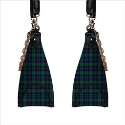ScotsTee Shop Scottish Black Watch Large Sett Modern Tartan Handbag Women's Shoulder Bag With Chain