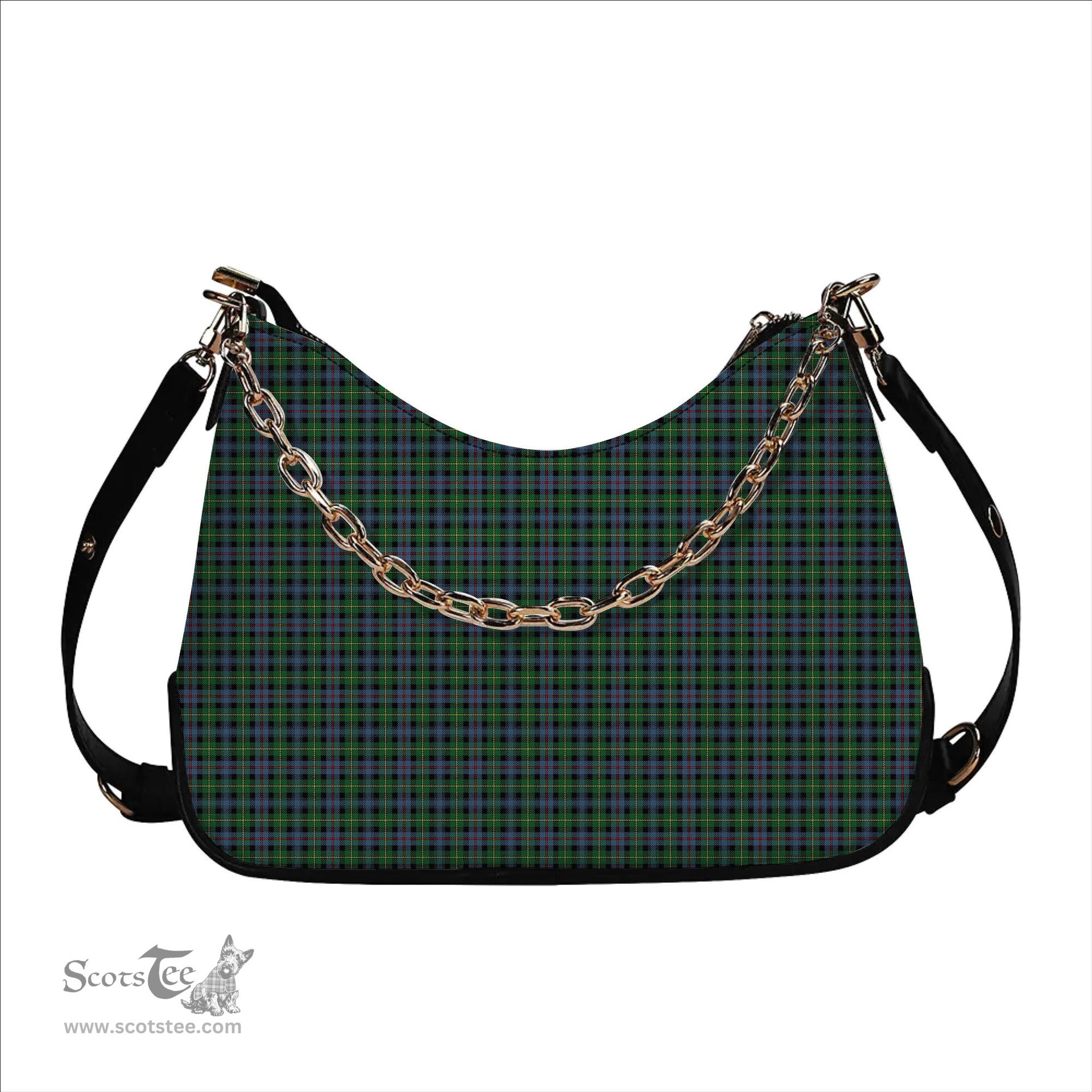 ScotsTee Shop Scottish Baillie of Lamington Modern Clan Tartan Handbag Women's Shoulder Bag With Chain