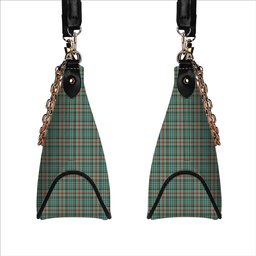 ScotsTee Shop Scottish Bisset Ancient Tartan Handbag Women's Shoulder Bag With Chain