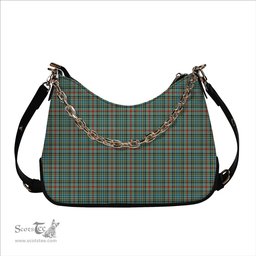 ScotsTee Shop Scottish Bisset Ancient Tartan Handbag Women's Shoulder Bag With Chain