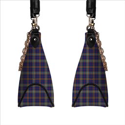 ScotsTee Shop Scottish Balfour Blue Modern Tartan Handbag Women's Shoulder Bag With Chain