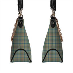 ScotsTee Shop Scottish Balfour Blue Tartan Handbag Women's Shoulder Bag With Chain