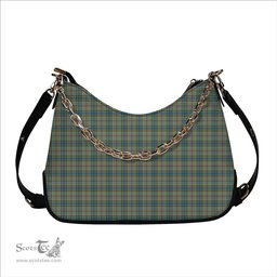ScotsTee Shop Scottish Balfour Blue Tartan Handbag Women's Shoulder Bag With Chain