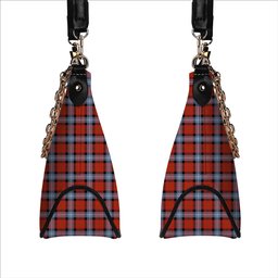 ScotsTee Shop Scottish Baillie of Polkemmet Red Ancient Tartan Handbag Women's Shoulder Bag With Chain