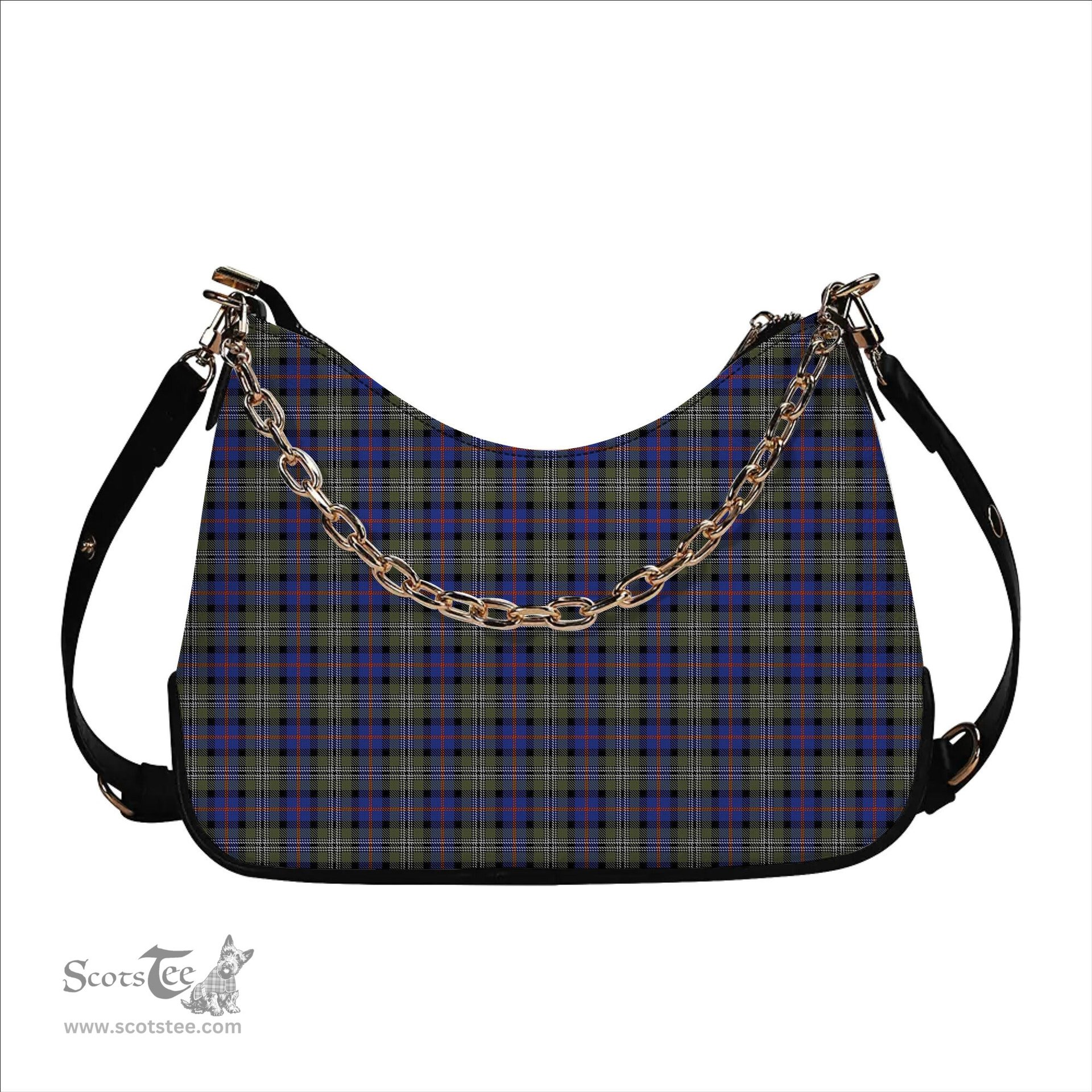 ScotsTee Shop Scottish Clan Logan Society International Tartan Handbag Women's Shoulder Bag With Chain