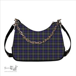 ScotsTee Shop Scottish Clan Logan Society International Tartan Handbag Women's Shoulder Bag With Chain