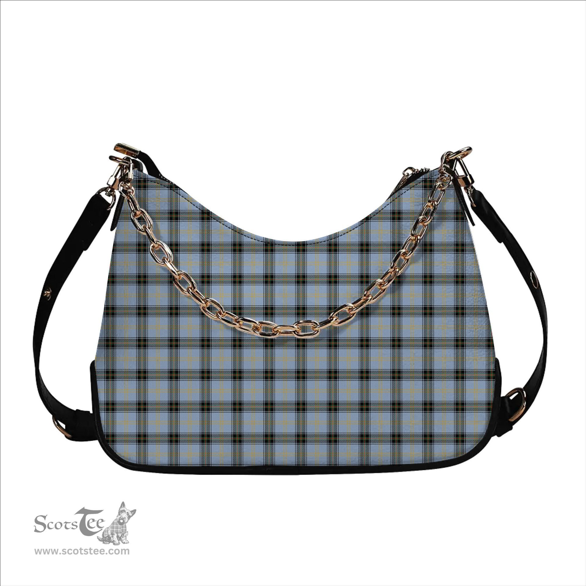 ScotsTee Shop Scottish Bell of the Borders Ancient Tartan Handbag Women's Shoulder Bag With Chain