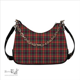 ScotsTee Shop Scottish Christie Modern Tartan Handbag Women's Shoulder Bag With Chain