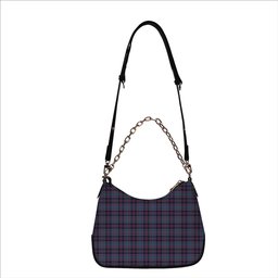 ScotsTee Shop Scottish Cochrane Azure Tartan Handbag Women's Shoulder Bag With Chain