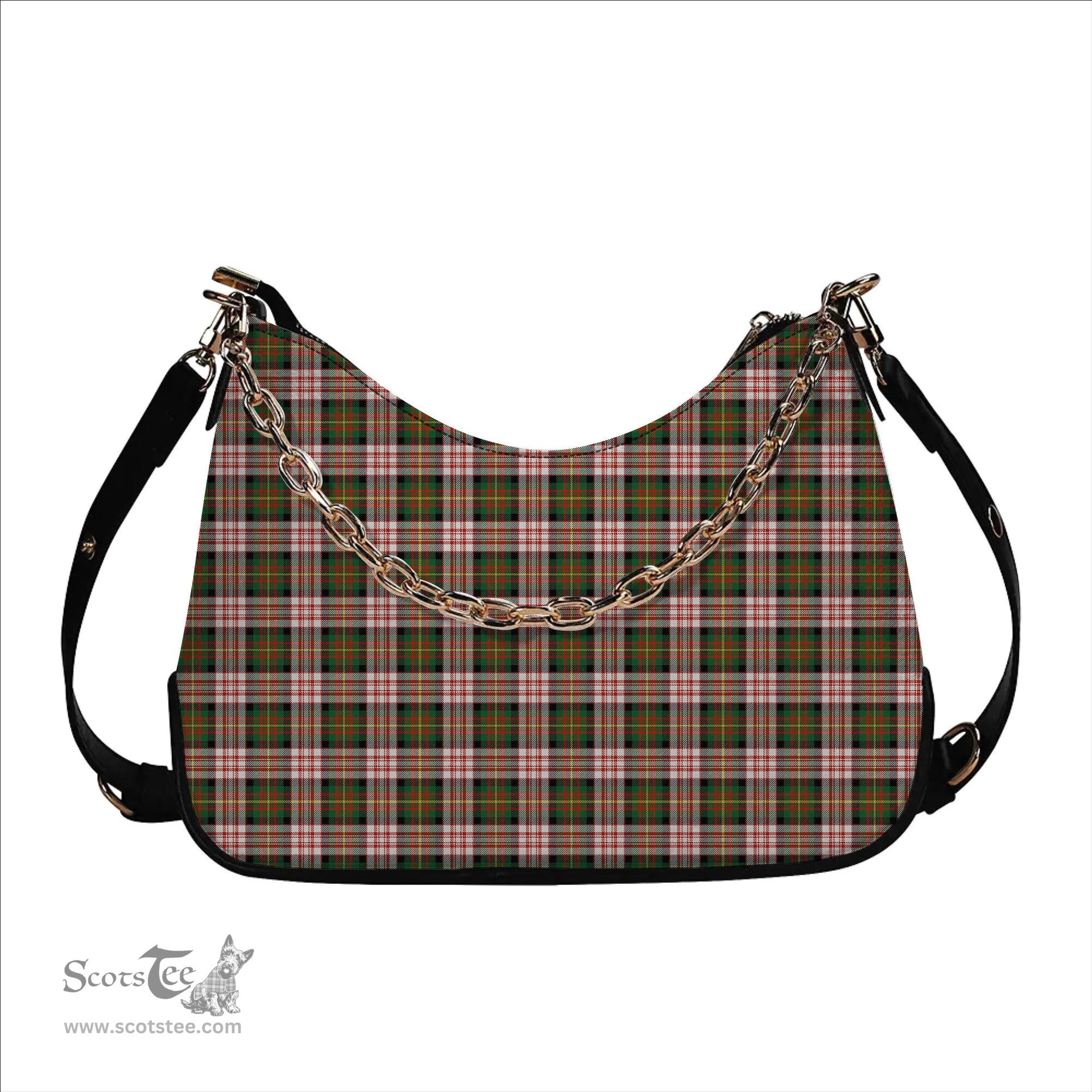 ScotsTee Shop Scottish Carnegie Dress Ancient Tartan Handbag Women's Shoulder Bag With Chain