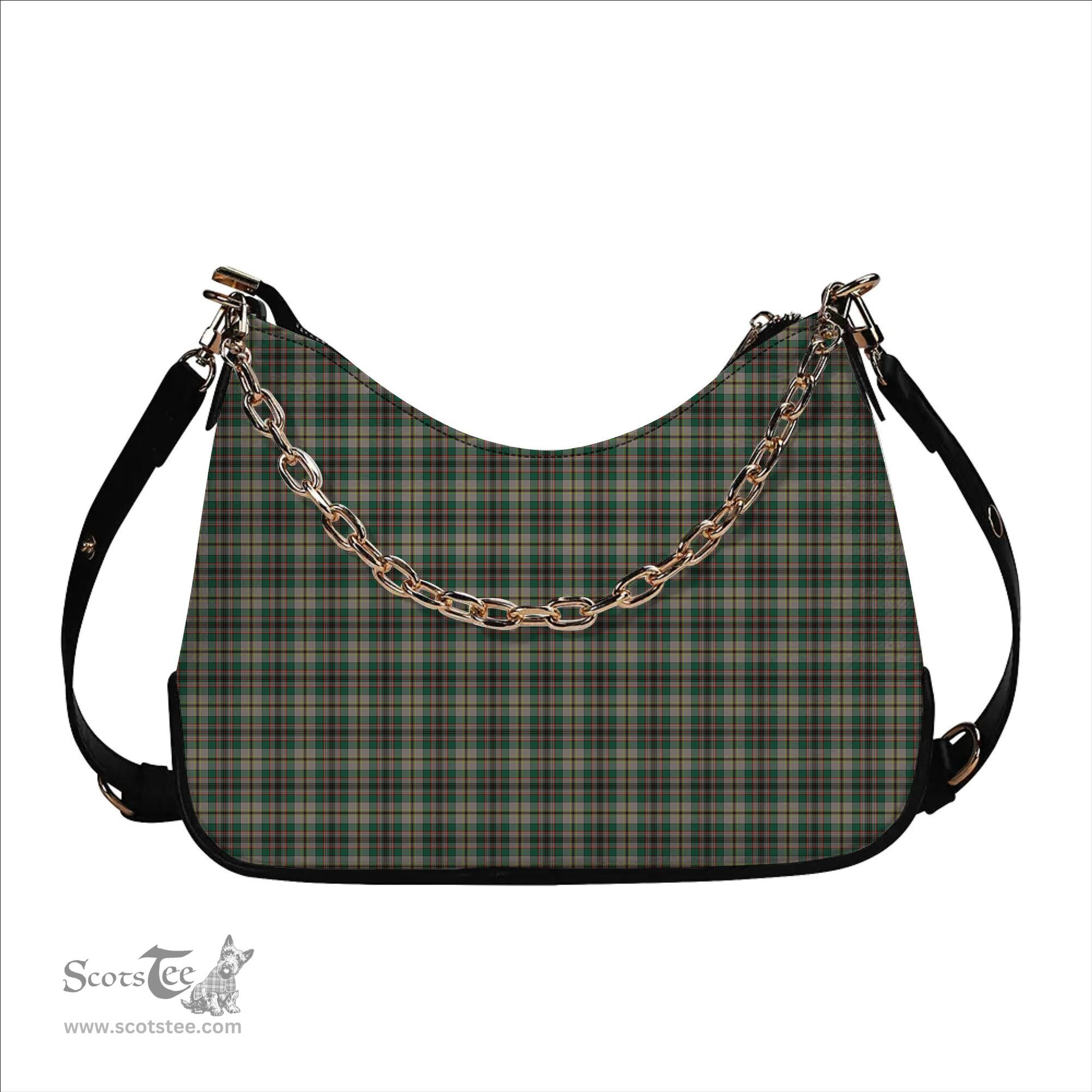 ScotsTee Shop Scottish Craig Ancient Tartan Handbag Women's Shoulder Bag With Chain