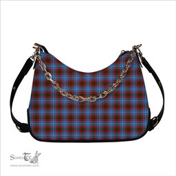 ScotsTee Shop Scottish Crichton Tartan Handbag Women's Shoulder Bag With Chain