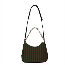 ScotsTee Shop Scottish Chisholm Hunting Tartan Handbag Women's Shoulder Bag With Chain