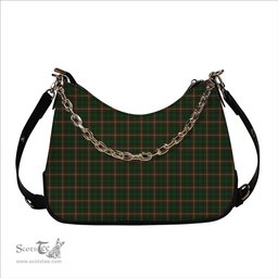 ScotsTee Shop Scottish Chisholm Hunting Tartan Handbag Women's Shoulder Bag With Chain