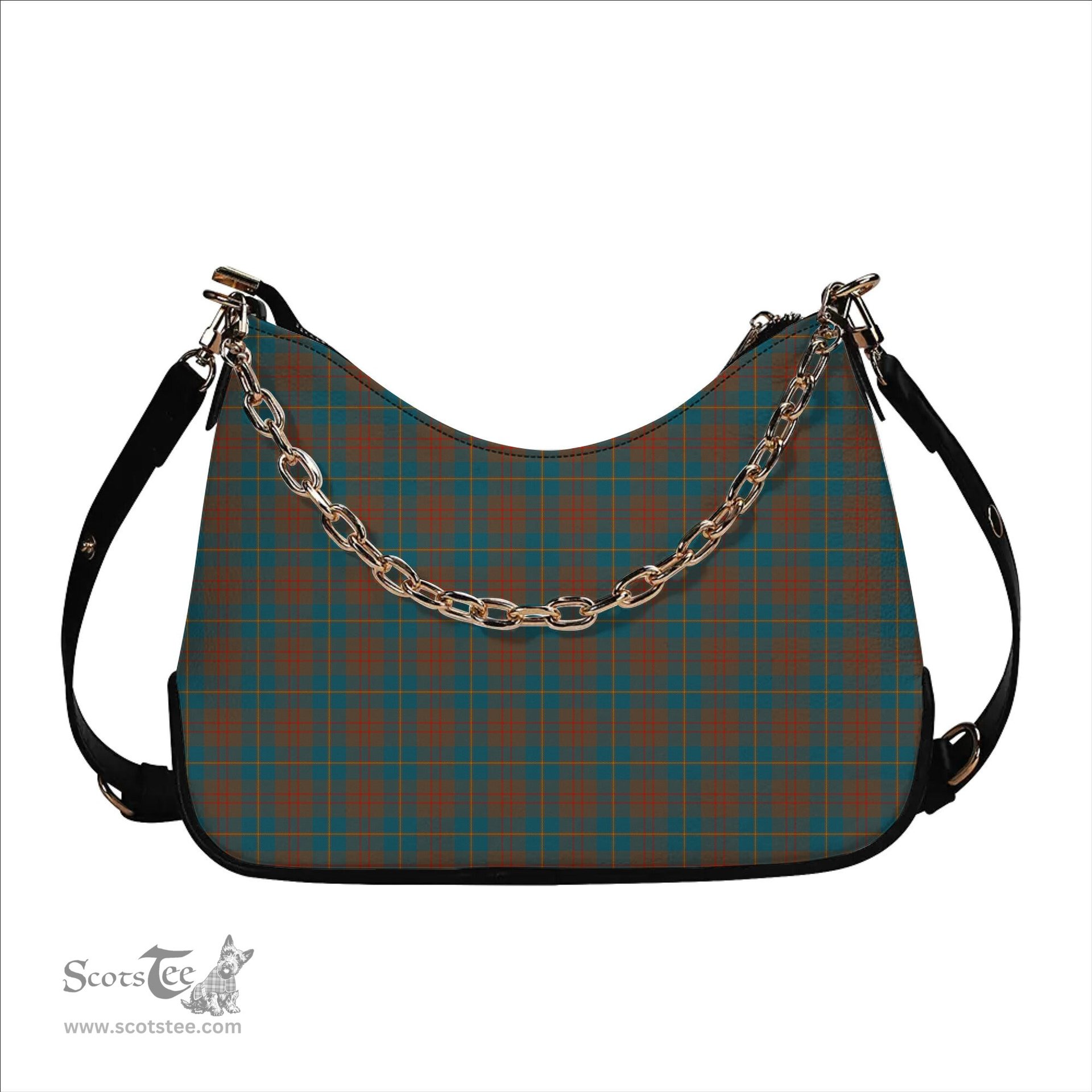 ScotsTee Shop Scottish Cameron Hunting Ancient Tartan Handbag Women's Shoulder Bag With Chain