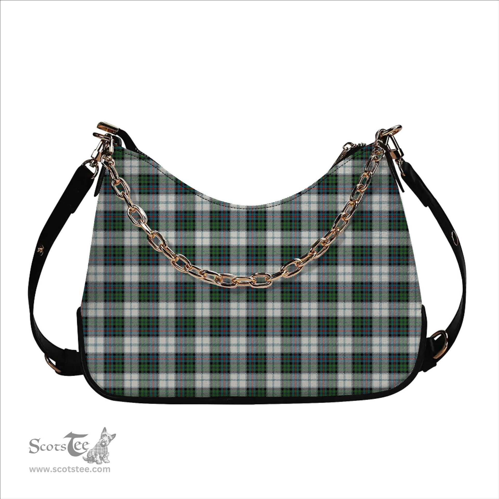 ScotsTee Shop Scottish Campbell of Cawdor Dress Ancient Tartan Handbag Women's Shoulder Bag With Chain