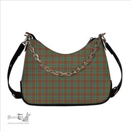 ScotsTee Shop Scottish Currie of Arran Ancient Clan Tartan Handbag Women's Shoulder Bag With Chain