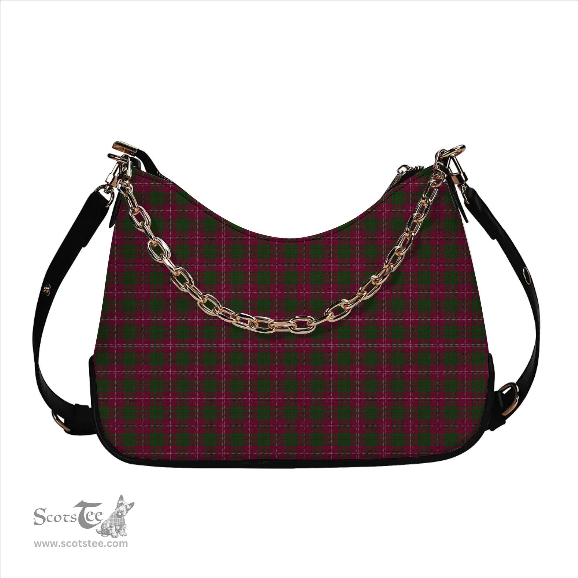 ScotsTee Shop Scottish Crawford Tartan Handbag Women's Shoulder Bag With Chain