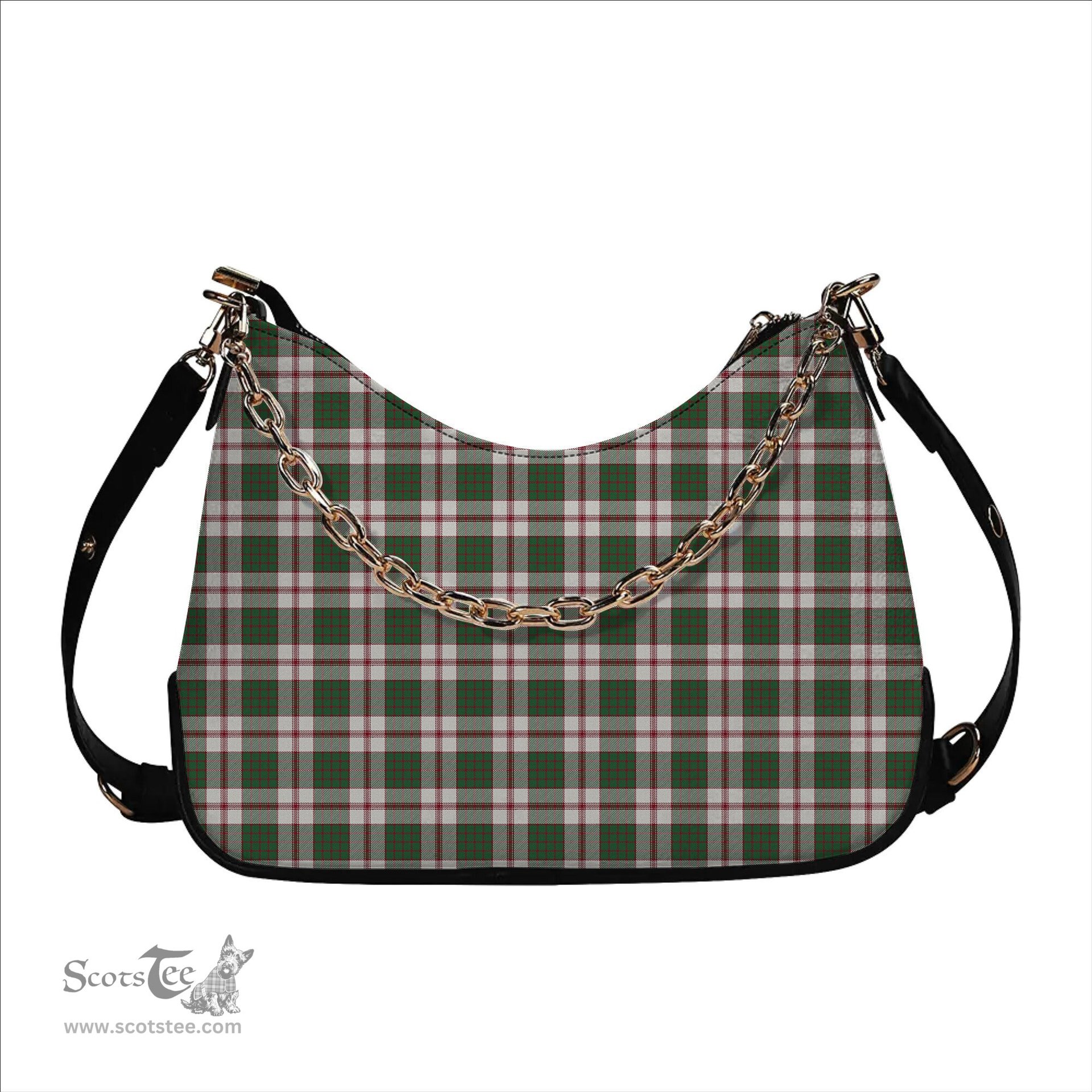 ScotsTee Shop Scottish Crawford Arisaid Dance Modern Tartan Handbag Women's Shoulder Bag With Chain