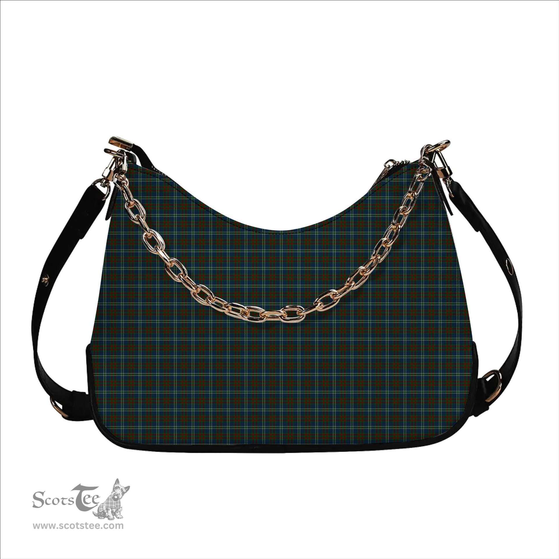 ScotsTee Shop Scottish Cathcart Tartan Handbag Women's Shoulder Bag With Chain