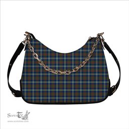 ScotsTee Shop Scottish Cathcart Modern Tartan Handbag Women's Shoulder Bag With Chain