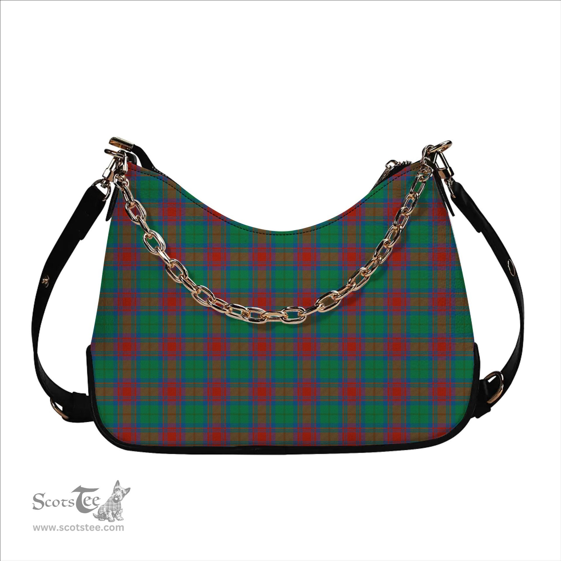ScotsTee Shop Scottish Cranstoun Dress Ancient Tartan Handbag Women's Shoulder Bag With Chain