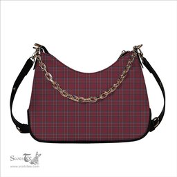ScotsTee Shop Scottish Burnett Hunting Modern Tartan Handbag Women's Shoulder Bag With Chain