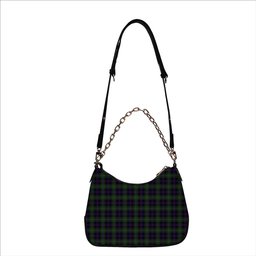 ScotsTee Shop Scottish Clark of Ulva Tartan Handbag Women's Shoulder Bag With Chain