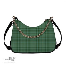 ScotsTee Shop Scottish Currie Ancient Tartan Handbag Women's Shoulder Bag With Chain