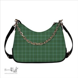 ScotsTee Shop Scottish Currie Modern Tartan Handbag Women's Shoulder Bag With Chain