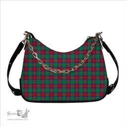 ScotsTee Shop Scottish Cranstoun Dress Modern Tartan Handbag Women's Shoulder Bag With Chain