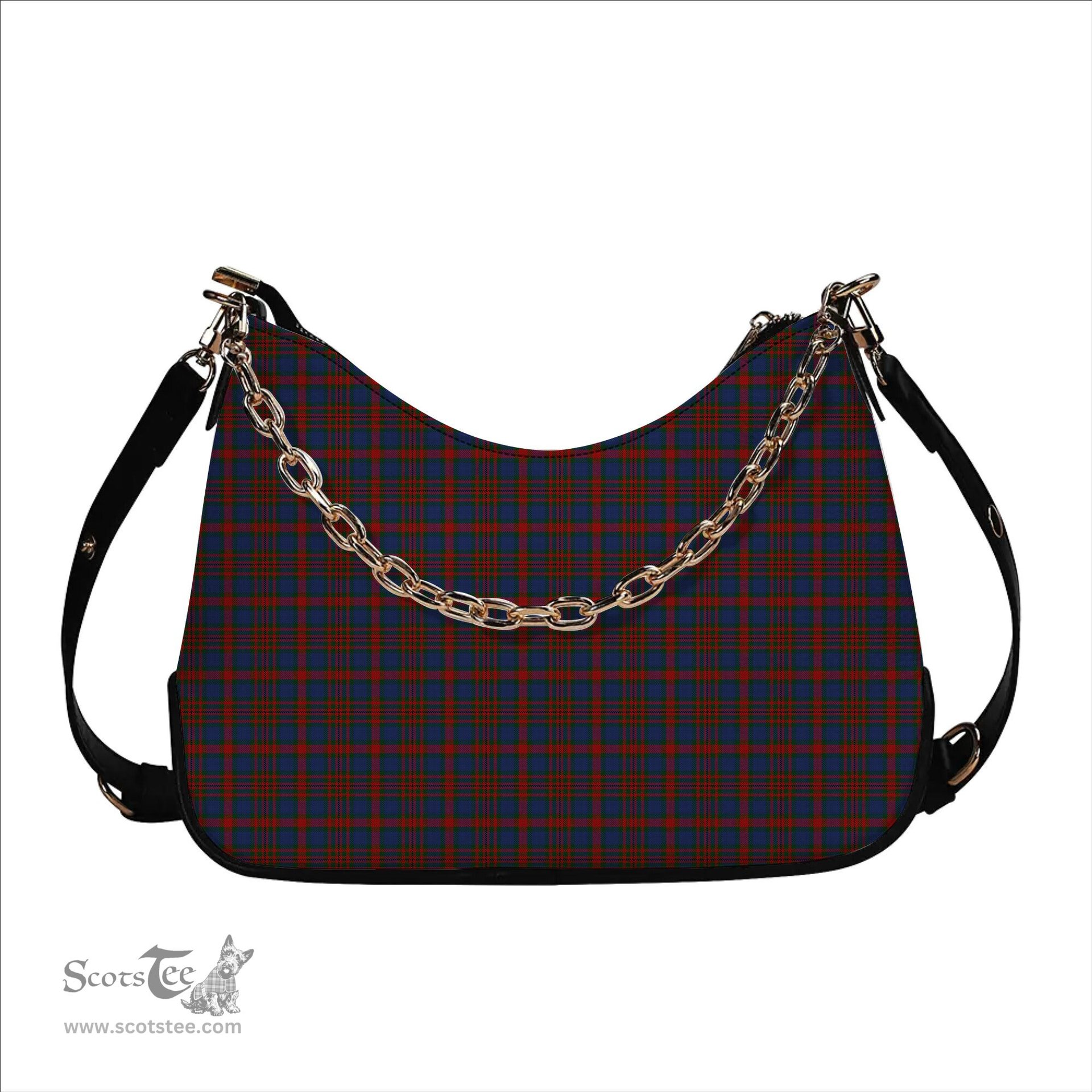 ScotsTee Shop Scottish Carnegie 3 Tartan Handbag Women's Shoulder Bag With Chain