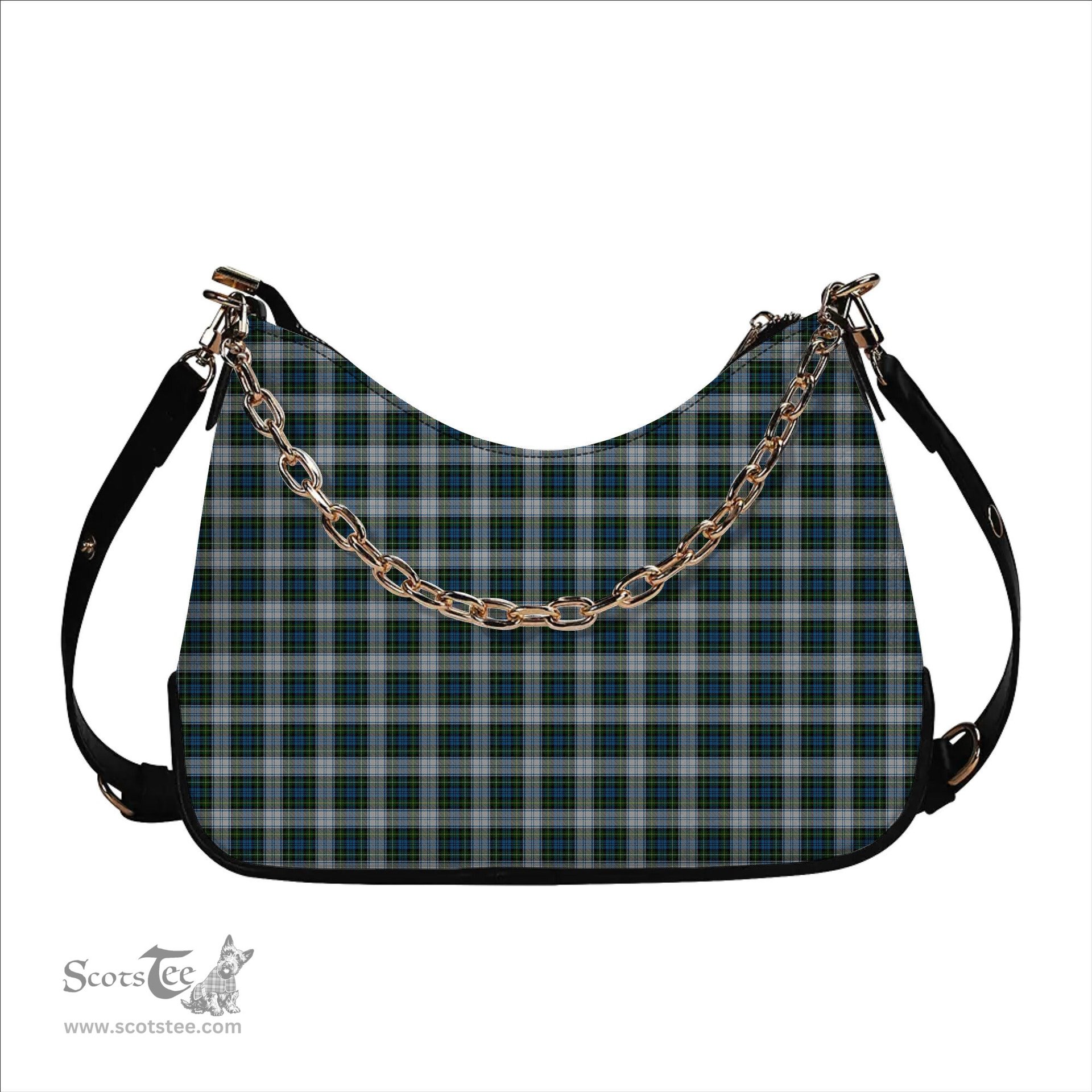 ScotsTee Shop Scottish Campbell Dress 1 Tartan Handbag Women's Shoulder Bag With Chain